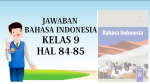 Kunci Jawaban Buku Paket Bahasa Indonesia Kelas 9 Halaman 84
